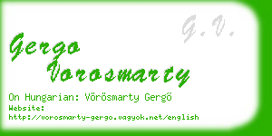 gergo vorosmarty business card