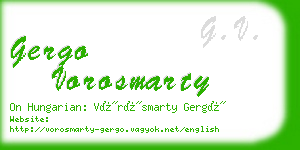 gergo vorosmarty business card